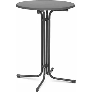 Royal Catering Stehtisch klappbar Ø 80 cm grau 110 cm hoch Bistrotisch Gastronomie