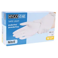 Bild Hygostar Nitril Safe Light Einweghandschuhe S weiß, 100 Stück (27069)