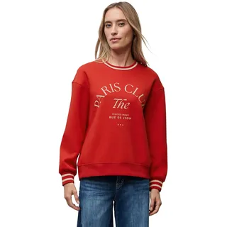 Street One Damen 3017324 Loose Fit Print Sweatshirt, Racing red, 34