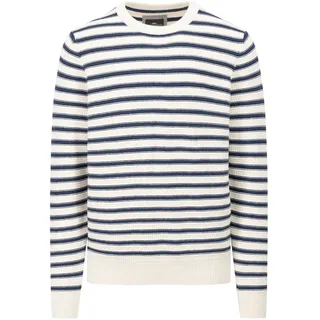 FYNCH-HATTON Strickpullover mit Streifenmuster, weiß