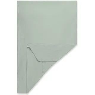 hauck Baby Spannbettlaken 60x120 cm für Reisebettmatratzen, Baby Matratzenbezug Baumwolle Musselin, 60° C Maschinenwäsche, Babybettlaken mit Gummizug (Sage)