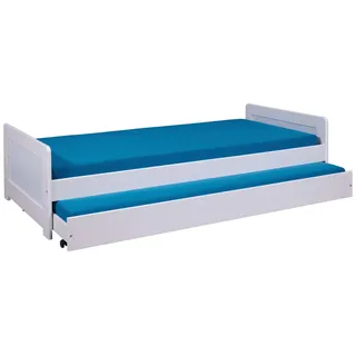 Inter Link Sofabett Surf 90x200 Kiefer massiv weiss lackiert inkl. Lattenrost - Weiß