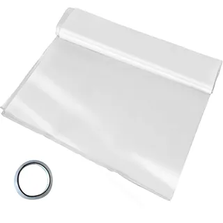 Vevor PE Gewächshausfolien 3,6 M Länge x 7,6 M Breite Transparent Treibhausfolien, 0,15 mm Dicke Folientunnel, reißfeste Gartenfolien aus Polyethylen als Plastikfolien für Abdeckungen im Außenbereich