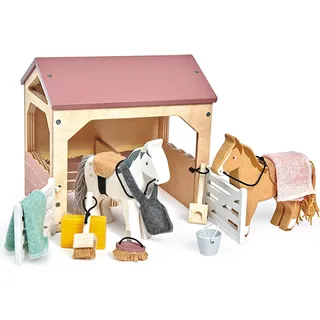 Tender Leaf Toys Pferdestall (Material Holz, Kinderspielzeug, Bunt) 7508165 - Braun
