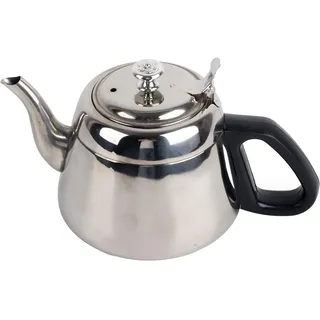 Edelstahl Teekanne mit Großem Fassungsvermögen, Hitzebeständigem Griff für die Familie, Einfache Reinigung (1,5 l mit Filter)