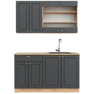Vicco Küchenzeile 140 cm Gold