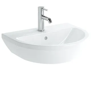 Vitra Integra rund 545 x 45 cm, weiß, mit Überlauf, 1 Hahnloch mittig