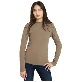 G-Star Damen Slim Rib Mock Top, Braun (Brindle D25033-D850-C788), S