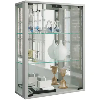 VCM Hängevitrine Udina 60 x 25 x 80 cm Silber