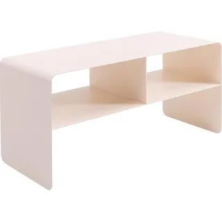 Kare Design Lowboard Lounge M, Creme, 90x37x44 cm, TV-Schrank, Sideboard, minimalistisches Design, 2 Fächer, Stahl, Industrial, Modern, Wohnzimmer