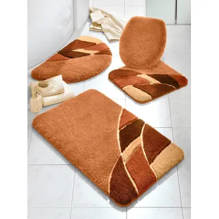 Badematte HAGEMANN Gr. 3, orange (terrakotta), halbrund (50cm x 80cm ), 1 Stk., Badematten, Badematte