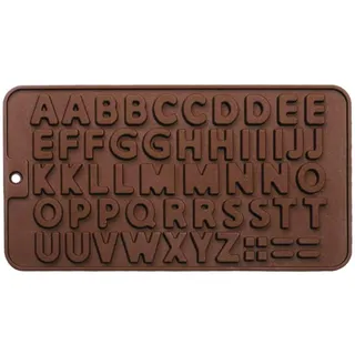 PARENCE.- SIlicone Form in Form von Buchstaben für die Kuchenzubereitung - Alphabet von A bis Z, Tortendekoration, hausgemachte Pralinen, Pralinen, Bonbons, Waffeln (21,5x11,5 - braun)