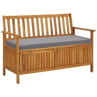 vidaXL Gartenbank mit Stauraum 120 cm Massivholz Akazie
