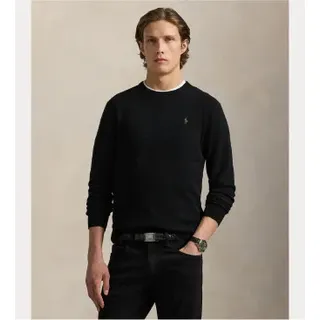 Polo Ralph Lauren für Herren. 710974148003 Schwarzer Pullover mit Rundhalsausschnitt (S), Lässig, Baumwolle