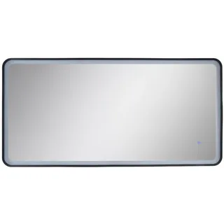 Paco Home Spiegel Schminkspiegel mit Beleuchtung Badezimmer Indirekte Beleuchtung - Schwarz