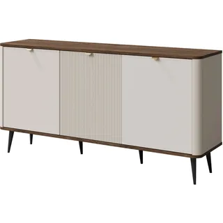 Mirjan24 Sideboard 160 x 82 x 40 cm Cashmere / Nussbaum / Beige