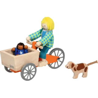 GoKi Lastenfahrrad mit 2 Biegepuppen und Hund