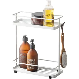 Yamazaki Tower, Badezubehör Badezimmer, Dusche Aufbewahrungshalter, Caddy Regal Organizer, Legierter Stahl, Weiß, , 28x33x12 cm , Badezimmerregale, Badregale