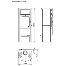 Bild von Kachelofen »Opera B Grande (5 kW - schwarz