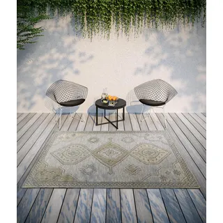 Villeroy & Boch Robert In-& Outdoor, Flachgewebe, wetterfest, Terrasse, Balkon, natur, Modern - Modernes Boho, Ethno, ÖKO-TEX & UV-beständig für Garten – braun