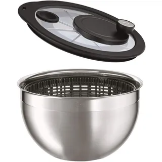 Rösle Salatschleuder Edelstahl 24 cm silbern/schwarz