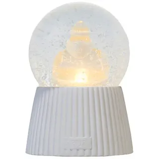Sirius LED-Schneekugel Weihnachtsmann 14,5 cm weiß