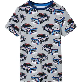 vidaXL Kinderpyjama mit Kurzen Ärmeln Grau 92 - Grau