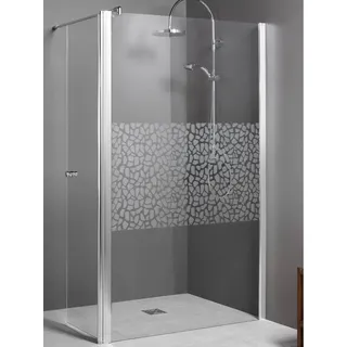 Breuer Walk-In Entra mit beweglichem Eckelement Chrom Terrazzo 120 cm