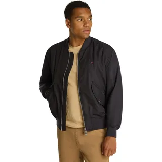 Tommy Hilfiger Herren Bomberjacke Authentic Bomber mit Reißverschluss, Schwarz (Black), M