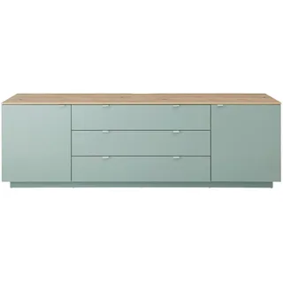 Stella Trading Hom`in Sideboard Mintgrün, Eiche Artisan - (B/H/T) ca. 240,00x77,00x44,00