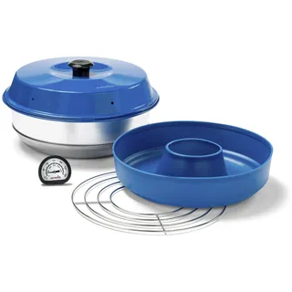 Omnia KIT Marine Classic 2L mit blauem Deckel, Silikonform, Ofengitter und Thermometer