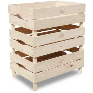 HABAU Obst- und Gemüsekiste 45 x 30 x 19 cm 3-tlg. braun