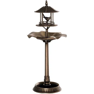 Outsunny Vogeltränke, Kunststoff, Gold , Goldfarben , 50x113x50 cm , Dekoration, Gartendeko