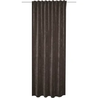 HOMEbasics Vorhang HOME BASICS WOLLY Gr. 5, grau Stein B:135cm H:225cm, Polyester, Gardinen, Chenille