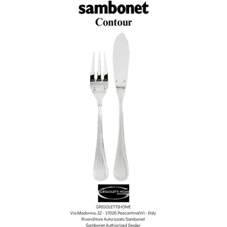 Sambonet - CONTOUR Monoblock - Besteck Fisch 24 Stück X 12 Menschen