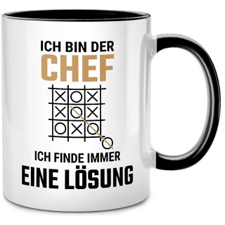 Seness Ich bin Chef finde Lösung, lustige Tasse XXL Büro Gadgets Arbeit, Abschied bester Chef der Welt, Geschenke für Männer, Abschiedsgeschenk Kollegen, Geschenkideen für Chefin, Geburtstag Boss