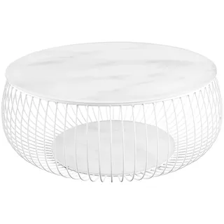 SalesFever Couchtisch Ø 86 cm Weiß