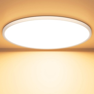 OUILA LED Deckenleuchte Flach Rund - Ø40CM Deckenlampe LED 36W 3000K 3600LM IP44 Wasserdichte Badezimmer lampe, Küchenlampe Deckenleuchte Warmweiß für Küche Bad Schlafzimmer Flur Keller