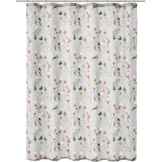 KLEINE WOLKE Duschvorhang Flores 180 x 200 cm mehrfarbig