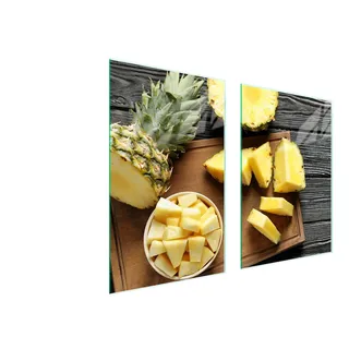 Glasschutzplatte Für Küche 65X52 Ananas