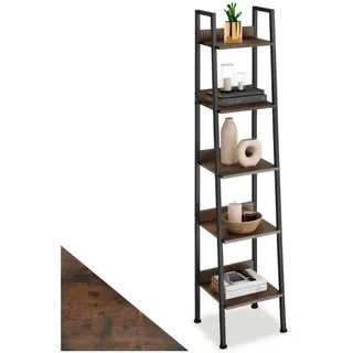 Tectake Leiterregal 35,5 x 31,5 x 170,5 cm Braun