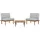 Lounge Set 3-tlg. Hellbraun/Grau