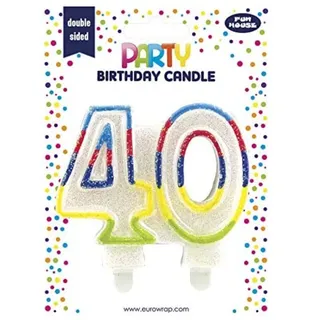 Clairefontaine Kerze mit Zahl 40 mehrfarbig 1 St.