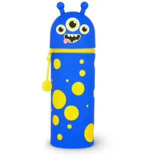 Legami Kawaii 2-in-1 Silicone Pencil Case Monster, Federmäppchen, Mäppchen, Stiftehalter, KA0020 - Blau