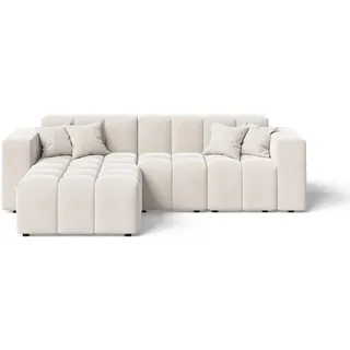 Graingold Ecksofa Loopo Creme Links , Textil , Kiefer , L-Form,L-Form , 265x180 cm , Oeko-Tex®, Reach, Hergestellt in Europa, Handmade in Europe, Hergestellt in Europa, Made in EU, Real Wood , Wohnzimmer, Sofas & Couches, Wohnlandschaften, Ecksofas