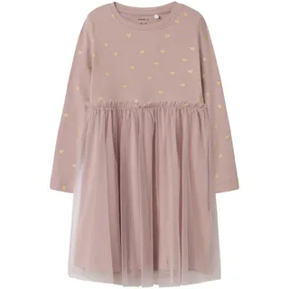 Name IT Mädchen Nmfnadja Dress Noos Kleid, Deauville Mauve, 110 EU