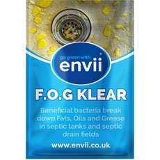Envii F.O.G Klear – Entfernt Fett, Öl und Fett aus Abflüssen, Küchenspülen, Fettabscheidern und Klärgruben, 12-monatige Behandlung