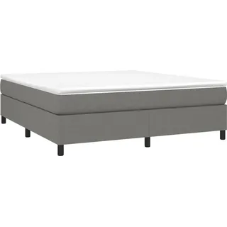 vidaXL Bettgestell ohne Matratze Dunkelgrau 160x200 cm Stoff