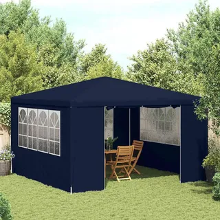 vidaXL Profi-Partyzelt mit Seitenwänden 4×4 m Blau 90 g/m2 - Blau