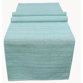 Outdoor Textilien meliert wetterbeständig 40 x 140 cm - mint - Türkis
